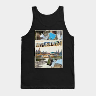 Greetings from Dresden retro vintage style retro souvenir Tank Top